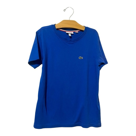 Lacoste Short Sleeve Tee Shirt Size 10 Blue - Picture 1 of 5